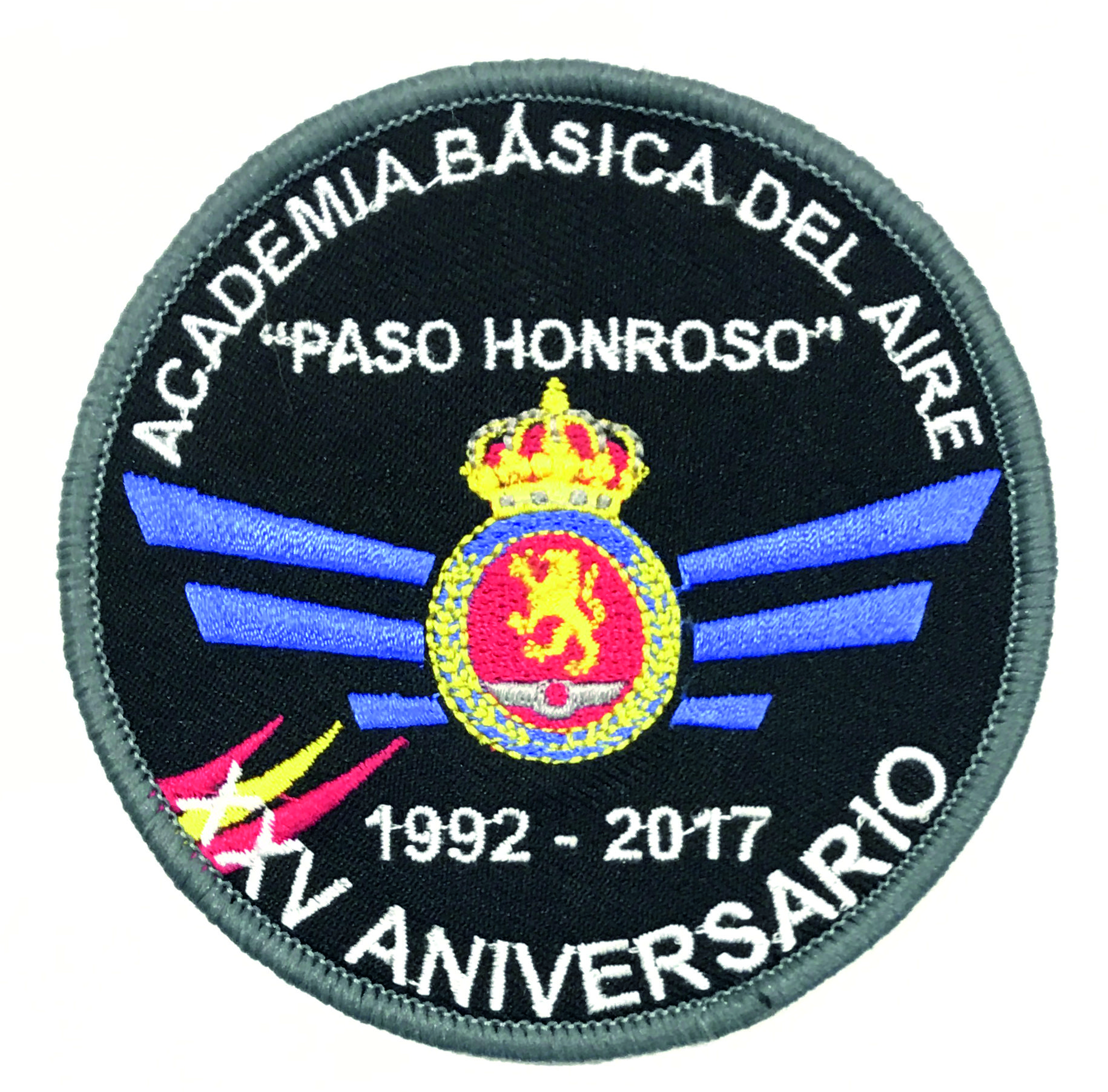 Escudo bordado 25 Aniversario Academia Básica León 1992-2017