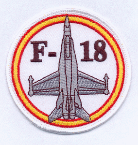 Escudo bordado F18 blanco