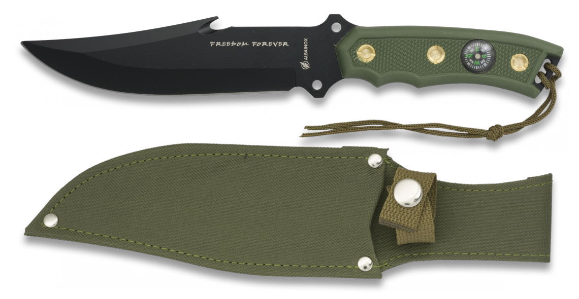 Cuchillo supervivencia FREEDOM FOREVER verde ref.31365