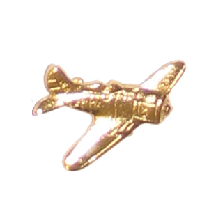 Pin metal dorado hélice