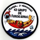 Escudo bordado Grupo 43 Canadair Apagafuegos blanco