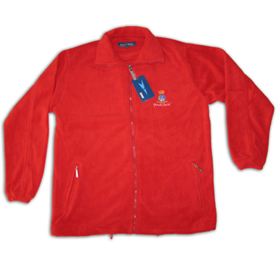 Sudadera polar cremallera bordada Patrulla Aguila color rojo